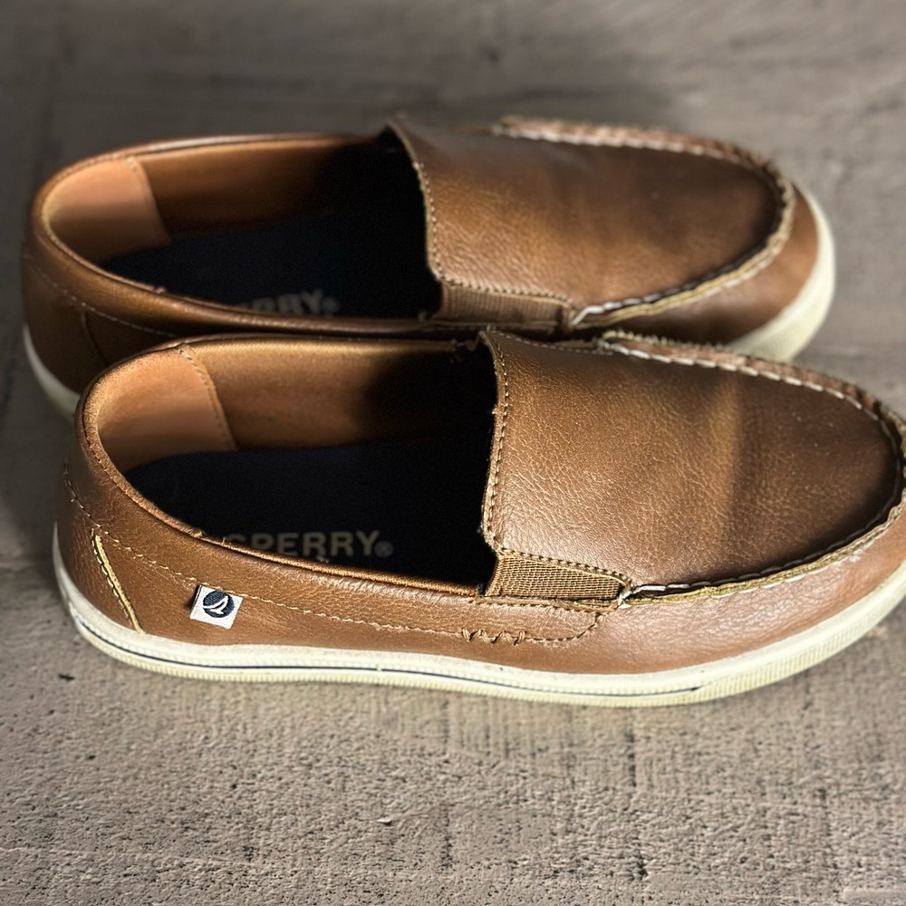 Sperry Brown Leather Slip-On Shoes